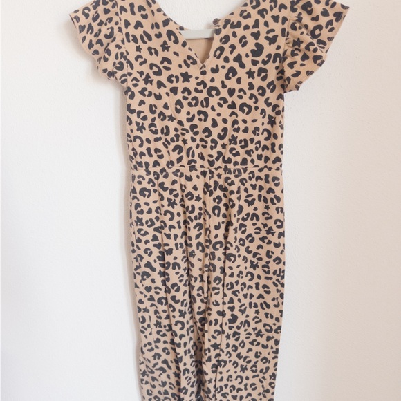 Leopard Print Ruffle Sleeve Dress - Picture 2 of 2